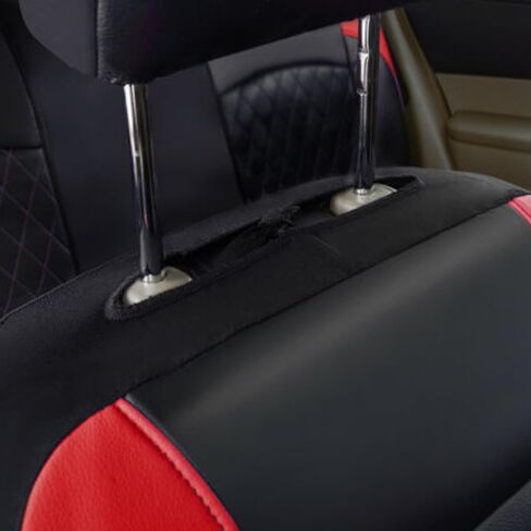 Deluxe Pu Luxury Vinyl Faux Leather Car Seat Covers for Ram ProMaster City 2015-2025, Full Set of 4 Pcs, Waterproof Breathable Airbag Compatible,Black in Saudi Arabia