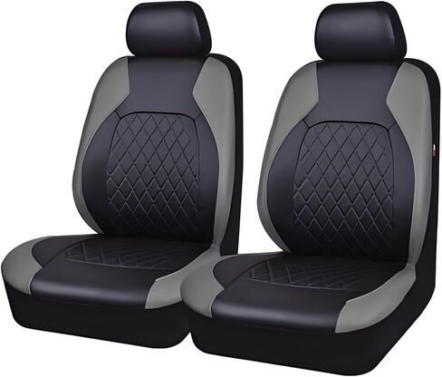 Deluxe Pu Luxury Vinyl Faux Leather Car Seat Covers for Ram ProMaster City 2015-2025, Full Set of 4 Pcs, Waterproof Breathable Airbag Compatible,Black in Saudi Arabia