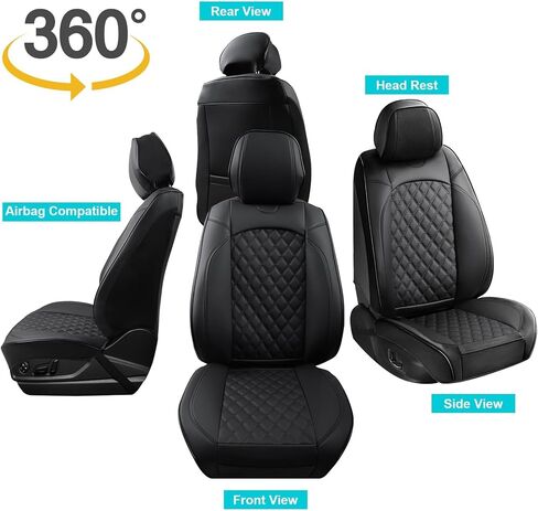 أغطية مقاعد مخصصة لـ Tacoma Gen 3rd 2016-2023 Double Cab Crew Cab SR/SR5، TRD Sport، TRD Off-Road، TRD Pro، شاحنات محدودة، مجموعة كاملة من أغطية مقاعد تاكوما الجلدية الفاخرة المقاومة للماء in Kuwait