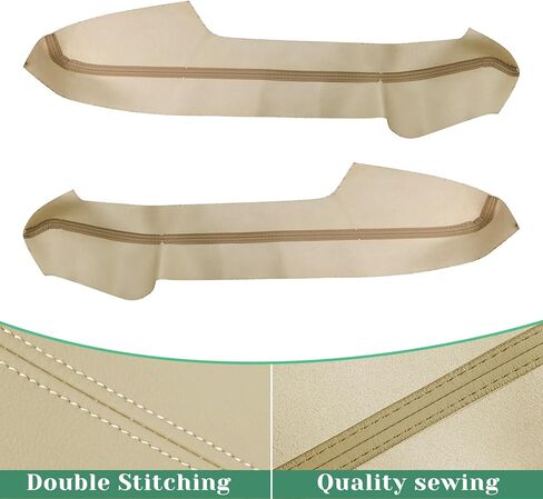 2PCS Front Door Panel Armrest Cover Replacement Compatible with Hyundai Sonata 2015-2019 Left and Right Leather Arm Rest Replaced Skin Upholstery Beige (Only Leather Part) in Saudi Arabia