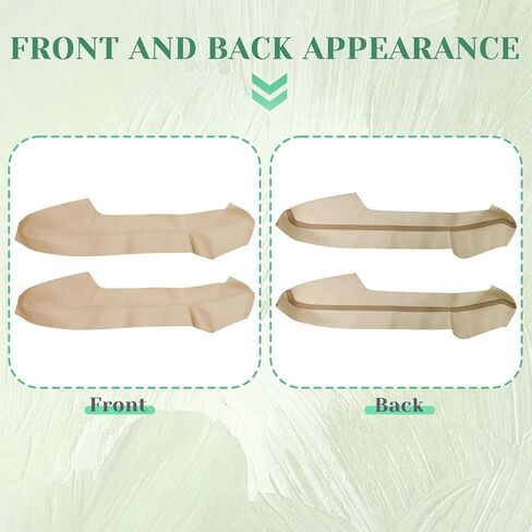 2PCS Front Door Panel Armrest Cover Replacement Compatible with Hyundai Sonata 2015-2019 Left and Right Leather Arm Rest Replaced Skin Upholstery Beige (Only Leather Part) in Saudi Arabia