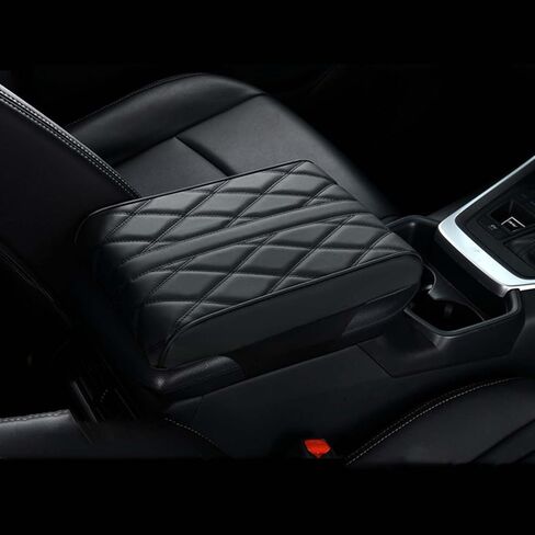 Car Center Console Cover for Hyundai Ioniq 5 2021-2025 E-GMP,Armrest Box Mat,Car Armrest Box Pad,Center Console Cushion,Leather Car Armrest Box Pad,Scratch Resistant,Comfort Elbow,D-Grey in Saudi Arabia