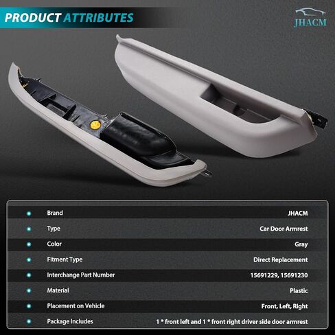 15691229 Front Inner Door Armrest Pads Panel Handle LH & RH Side Compatible with 1988-1994 Chevrolet Blazer Suburban GMC C/K Replace for Part Replace 15691230 in Saudi Arabia