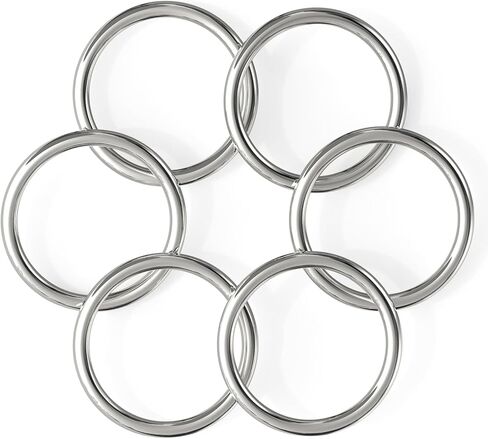 2 inch Metal O Rings, Stainless Steel Round Ring Buckles, Solid Welded Metal ring for Dog Collars, Macrame, Hanging Strap Slings in Saudi Arabia
