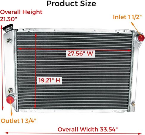 4 Row Core Aluminum Radiator for 1980-1984 Ford F150 F250 F350 Bronco 5.0L 5.8L 7.5L V8 in Saudi Arabia