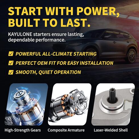 New Starter Fit for Ford F-150 2015 2016 2017 2018 2019 2020 V6 2.7L - 34016N 34016 438000-1460 438000-146 438000-1462 FL3T-11000-AC in Kuwait