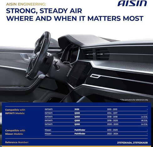AISIN AFTERMARKET BLMN-00299 Rear HVAC Blower Motor with Wheel Assembly - Compatible with Nissan Pathfinder 2013-2020 2022-2024, Infiniti QX60 2014-2020, JX35 2013 in Kuwait