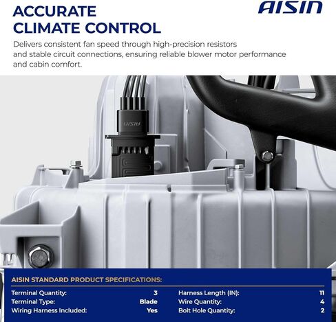 AISIN AFTERMARKET BMRN-00265 HVAC Blower Motor Resistor Kit - Compatible with Nissan Maxima 2000-2003 in Kuwait