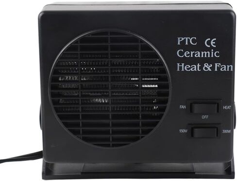Srliya 12V 300W Car Heater, Portable Ceramic Vehicle Heating Fan with Adjustable Mounting Bracket and Automatic Thermostat, for Car Defrosting and Heating in Winter Summer in Kuwait