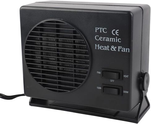 Srliya 12V 300W Car Heater, Portable Ceramic Vehicle Heating Fan with Adjustable Mounting Bracket and Automatic Thermostat, for Car Defrosting and Heating in Winter Summer in Kuwait