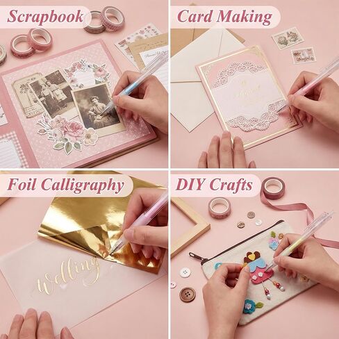Quick Dry Glue Pen 12 Pcs, Fine Tip Ballpoint Roller Glue Pen for Crafting Scrapbook Card Making Foil Calligraphy in Saudi Arabia