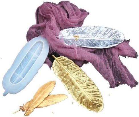 1PC Feather Heart Storage Box Silicone Mould DIY Resin Decorative Craft Jewelry Making Mold Epoxy Resin Molds in Kuwait