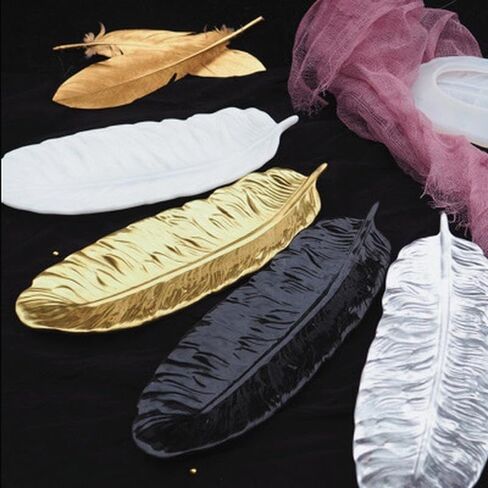 1PC Feather Heart Storage Box Silicone Mould DIY Resin Decorative Craft Jewelry Making Mold Epoxy Resin Molds in Kuwait