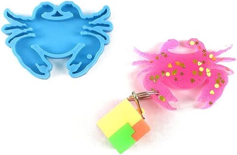 Silicone Molds for Epoxy Resin Crab Series Keychain Epoxy Resin Mold Jewelry Earrings Pendants Silicone Mould DIY Crafts Decorations Casting Tool in Kuwait