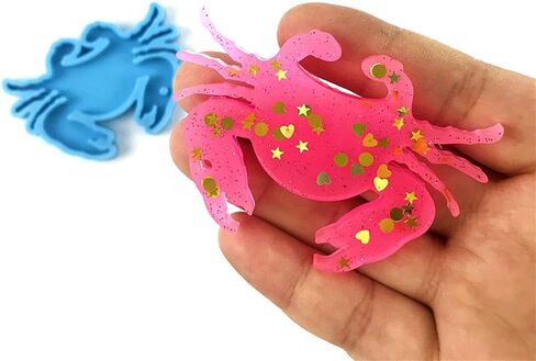 Silicone Molds for Epoxy Resin Crab Series Keychain Epoxy Resin Mold Jewelry Earrings Pendants Silicone Mould DIY Crafts Decorations Casting Tool in Kuwait