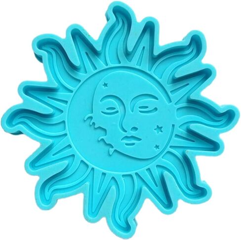 Silicone for Sun Moon Coaster Silicone Epoxy Resin Molds Glossy Silicone Mold for Agate Resin Coasters Cup Mats Silicone in Kuwait