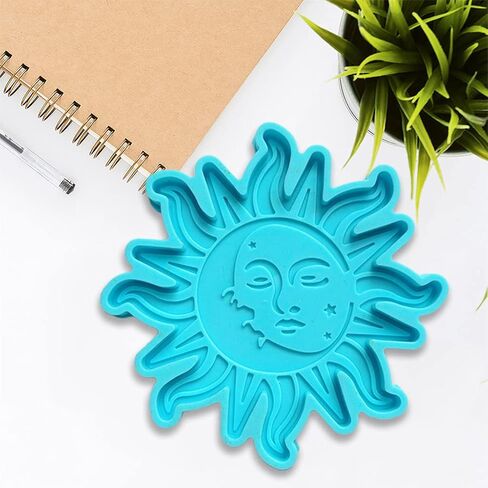 Silicone for Sun Moon Coaster Silicone Epoxy Resin Molds Glossy Silicone Mold for Agate Resin Coasters Cup Mats Silicone in Kuwait