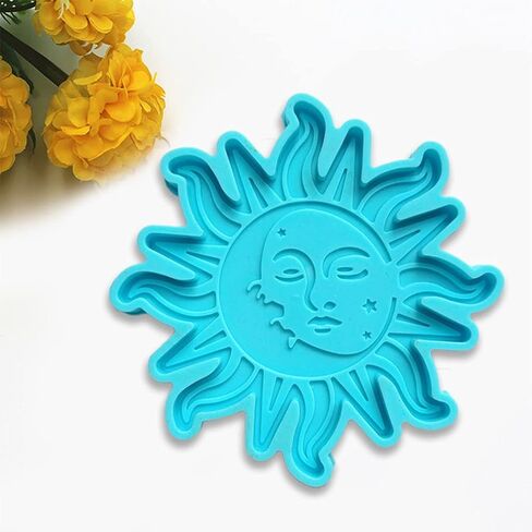 Silicone for Sun Moon Coaster Silicone Epoxy Resin Molds Glossy Silicone Mold for Agate Resin Coasters Cup Mats Silicone in Kuwait