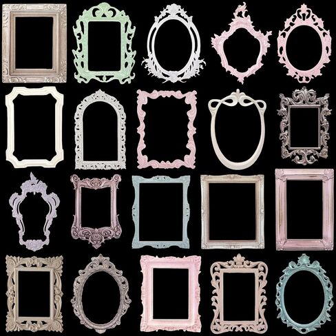 PAGOW 10pcs Vintage Frame Scrapbook Decoration, 5 Styles Relievo Paper Frames, Decorative Photo Frame Paper Craft Supplies for Scrapbooking, Journaling, Card Making, Albums in Kuwait