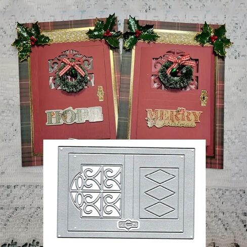 Door Frame Metal Die Cuts Dies Stencil, Door Frame Cutting Dies Cut Stencils DIY Scrapbooking Cards Photo Album Craft Decorative Embossing Paper Dies for Album Card Scrapbooking Making in Kuwait