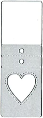 1Pc Silver Label Cutting Dies Tags Metal Heart Shape Die Cuts Hang Tag Embossing Stencils Template Mould for Card Making DIY Paper Crafting in Saudi Arabia