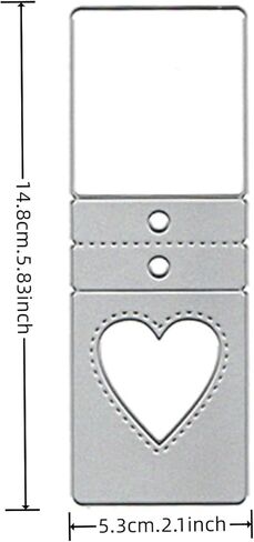 1Pc Silver Label Cutting Dies Tags Metal Heart Shape Die Cuts Hang Tag Embossing Stencils Template Mould for Card Making DIY Paper Crafting in Saudi Arabia