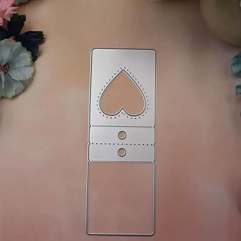 1Pc Silver Label Cutting Dies Tags Metal Heart Shape Die Cuts Hang Tag Embossing Stencils Template Mould for Card Making DIY Paper Crafting in Saudi Arabia