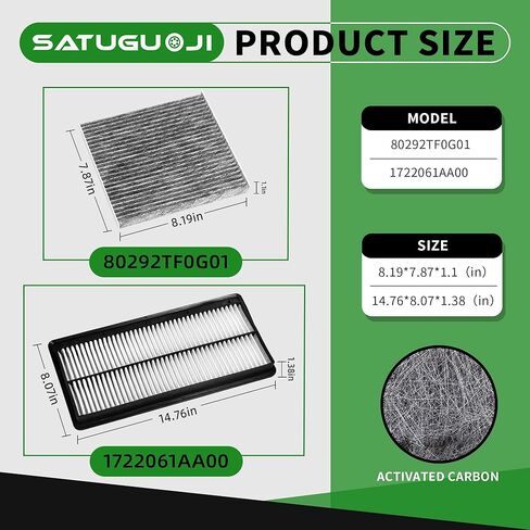 Engine & Cabin Air Filter kit Fit for Honda Pilot 2023-2025, for Acura MDX 2022-2025, Replaces 17220-61A-A00 80292-TF0-G01 in Saudi Arabia