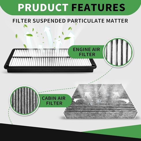 Engine & Cabin Air Filter kit Fit for Honda Pilot 2023-2025, for Acura MDX 2022-2025, Replaces 17220-61A-A00 80292-TF0-G01 in Saudi Arabia