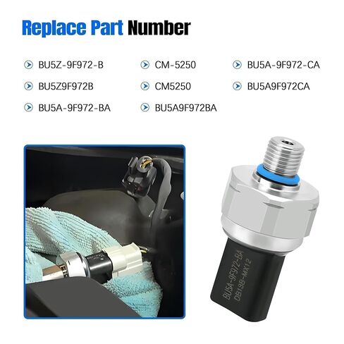CM-5250 Fuel Injection Pressure Sensor Fit for Ford Mustang Explorer Focus Fusion Taurus F150 Edge Escape for Lincoln MKZ Navigator Nautilus Replace # BU5Z-9F972-B BU5A-9F972-CA in Kuwait