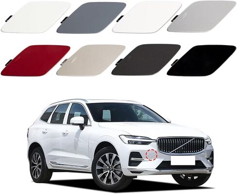Car Front Bumper Tow Hook Cover Cap Towing Eye Fit for Volvo XC60 2022 2023 Standard Edition Towing Eye Cap 32234934(Black,Right Passenger Side) Xinpinsai in Kuwait
