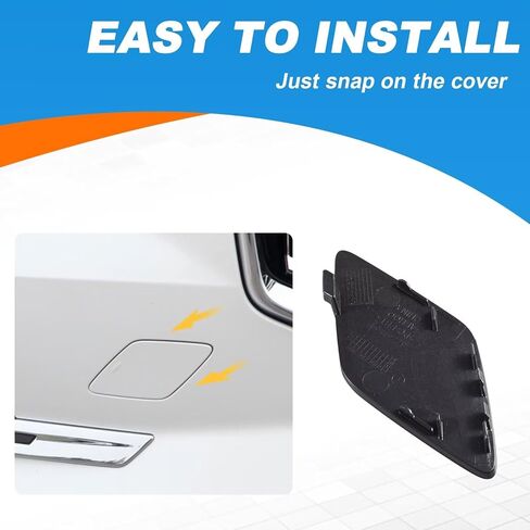 Car Front Bumper Tow Hook Cover Cap Towing Eye Fit for Volvo XC60 2022 2023 Standard Edition Towing Eye Cap 32234934(Black,Right Passenger Side) Xinpinsai in Kuwait