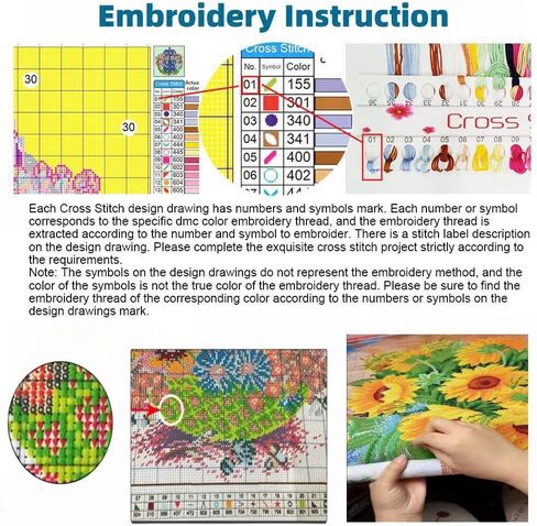 German Shepherd Stamped Cross Stitch Kits for Beginners Easy with Hoop 11CT Needlepoint Embroidery DIY Counted Cross Stitch Kits Art Craft Wall Decor 35x35cm(4) in Kuwait