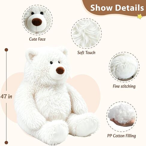 Large Elephant Stuffed Animal 47 inch, Giant Stuffed Elephant Plushies, Huge Elephant Plush Toy Gift for Kids Boys, Birthday,Valentine,Christmas in Saudi Arabia