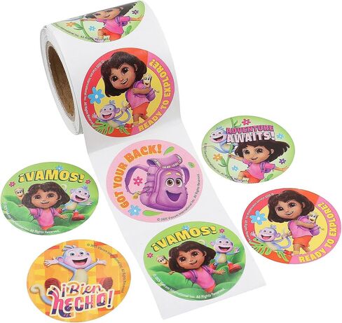 1 1/2" Dora The Explorer Characters Sticker Roll – 100 Pieces in Kuwait