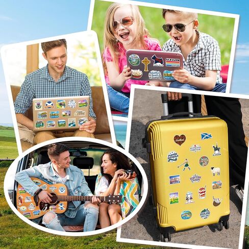 200PCS Scotland Stickers, Waterproof Vinyl Travel Sticker Pack with 100 Unique Designs for Water Bottles Laptops Scrapbooks Journals, Scotland Vacation Decals in Saudi Arabia