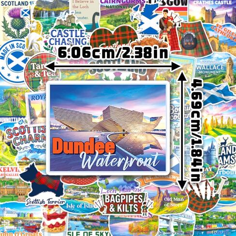 200PCS Scotland Stickers, Waterproof Vinyl Travel Sticker Pack with 100 Unique Designs for Water Bottles Laptops Scrapbooks Journals, Scotland Vacation Decals in Saudi Arabia