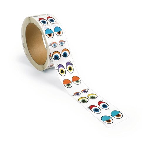Colorations Colorful Eye Stickers, Roll of 2,000, Fun Eye Stickers for Crafts and Art Projects, Peel & Stick Eyes for Kids to Decorate their Crafts, Sticker Eyes in Assorted Shapes and Colors in Kuwait