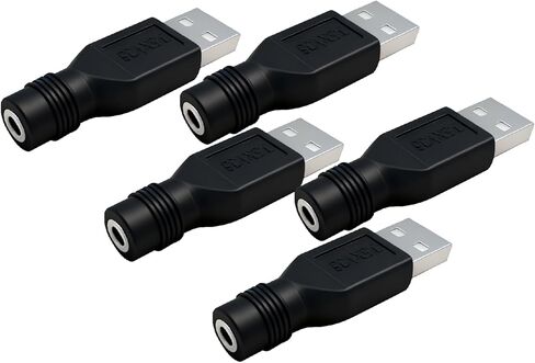 محول USB إلى DC 3.5mmx1.35mm أنثى إلى USB Male 12V 3A شحن محول 5pcs in Kuwait