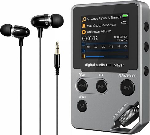 New 72GB Lossless Music Player,MP3/MP4 Player, Full body zinc alloy, Professional Level Music Player with BT 5.0, FM Radio, Voice Recorder, Mini Design, HiFi Sound, Ideal for Sport, Earphones Included in Kuwait