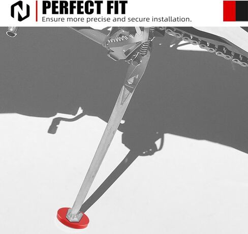 NICECNC Billet Side Stand Foot Pad/Oversized Kick Stand Pad Compatible with Beta 125-500 RR/RS/RR-S 2013-2019, XTrainer 300 2015-2019, See Fitment, Red in Kuwait