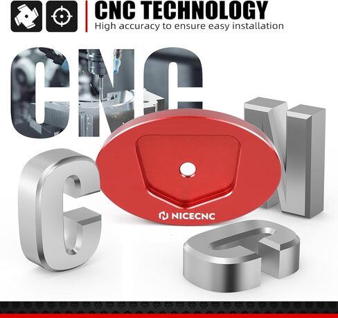 NICECNC Billet Side Stand Foot Pad/Oversized Kick Stand Pad Compatible with Beta 125-500 RR/RS/RR-S 2013-2019, XTrainer 300 2015-2019, See Fitment, Red in Kuwait