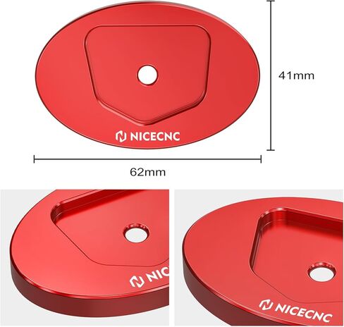 NICECNC Billet Side Stand Foot Pad/Oversized Kick Stand Pad Compatible with Beta 125-500 RR/RS/RR-S 2013-2019, XTrainer 300 2015-2019, See Fitment, Red in Kuwait