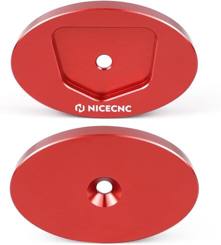NICECNC Billet Side Stand Foot Pad/Oversized Kick Stand Pad Compatible with Beta 125-500 RR/RS/RR-S 2013-2019, XTrainer 300 2015-2019, See Fitment, Red in Kuwait