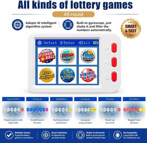 AI Lottery Number Picker, Lottery Ball Machine Electric, Lotto Genius AI Software, AI Lottery Number Generator, with Powerball and Mega Millions in Saudi Arabia