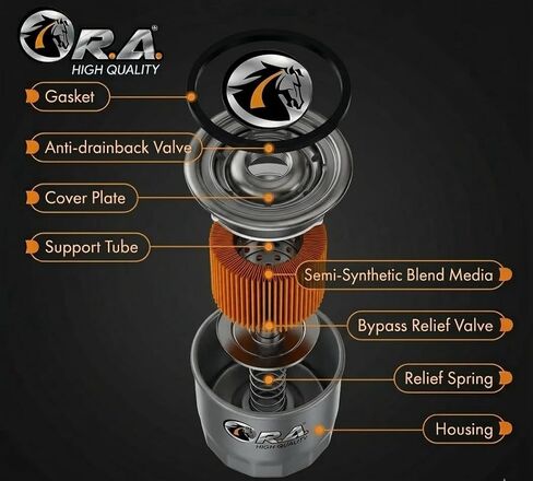 RA-4386 High Performance Engine Oil Filter Compatible With Toyota Camry, Corolla, RAV4, Prius, Highlander, Tacoma, Tundra, Lexus NX RX ES UX & Scion tC in Saudi Arabia
