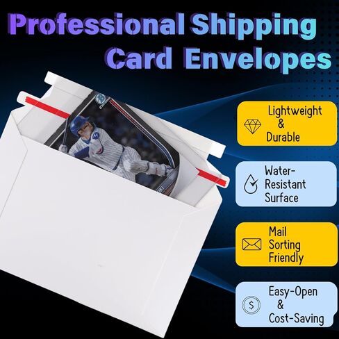 400 Count Trading Card Envelopes 6" x 4" Trading Card Mailers for Shipping, Perfect Sized Shipping Envelope for Mailing Semi-Rigid and Toploaders, Protector Supplies in Saudi Arabia