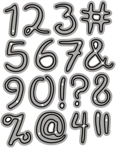 Floral Numbers Die Cuts for Card Making, Various Symbols Metal Cutting Dies for Paper Scrapbooking, DIY Stencils for Album Party Wedding Festivals Decoration in Saudi Arabia