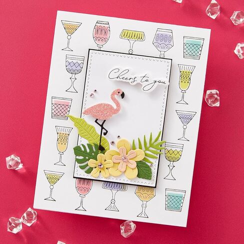 قالب Spellbinders S4-1336 Tropical Flair المحفور من مجموعة Happy Hour in Kuwait