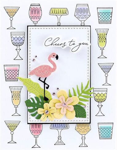 قالب Spellbinders S4-1336 Tropical Flair المحفور من مجموعة Happy Hour in Kuwait